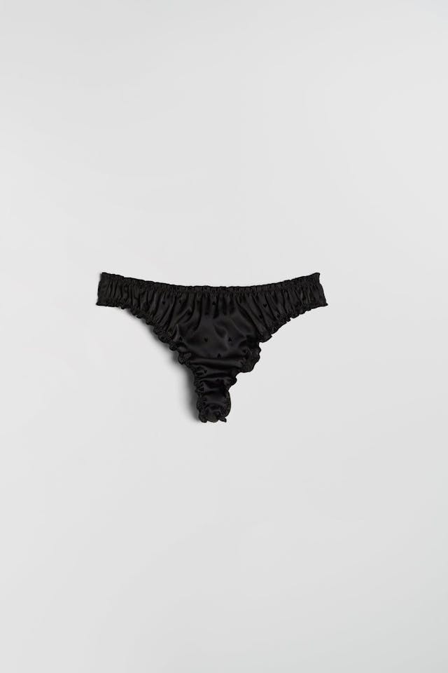satin string - Schwarz - Dame - Gina Tricot