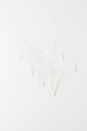3-pack lace string