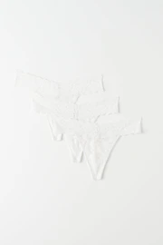 3-pack lace string