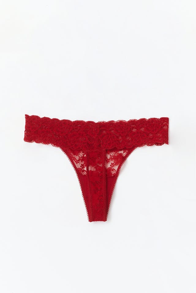 3-pack lace string - Rød - Dame - Gina Tricot