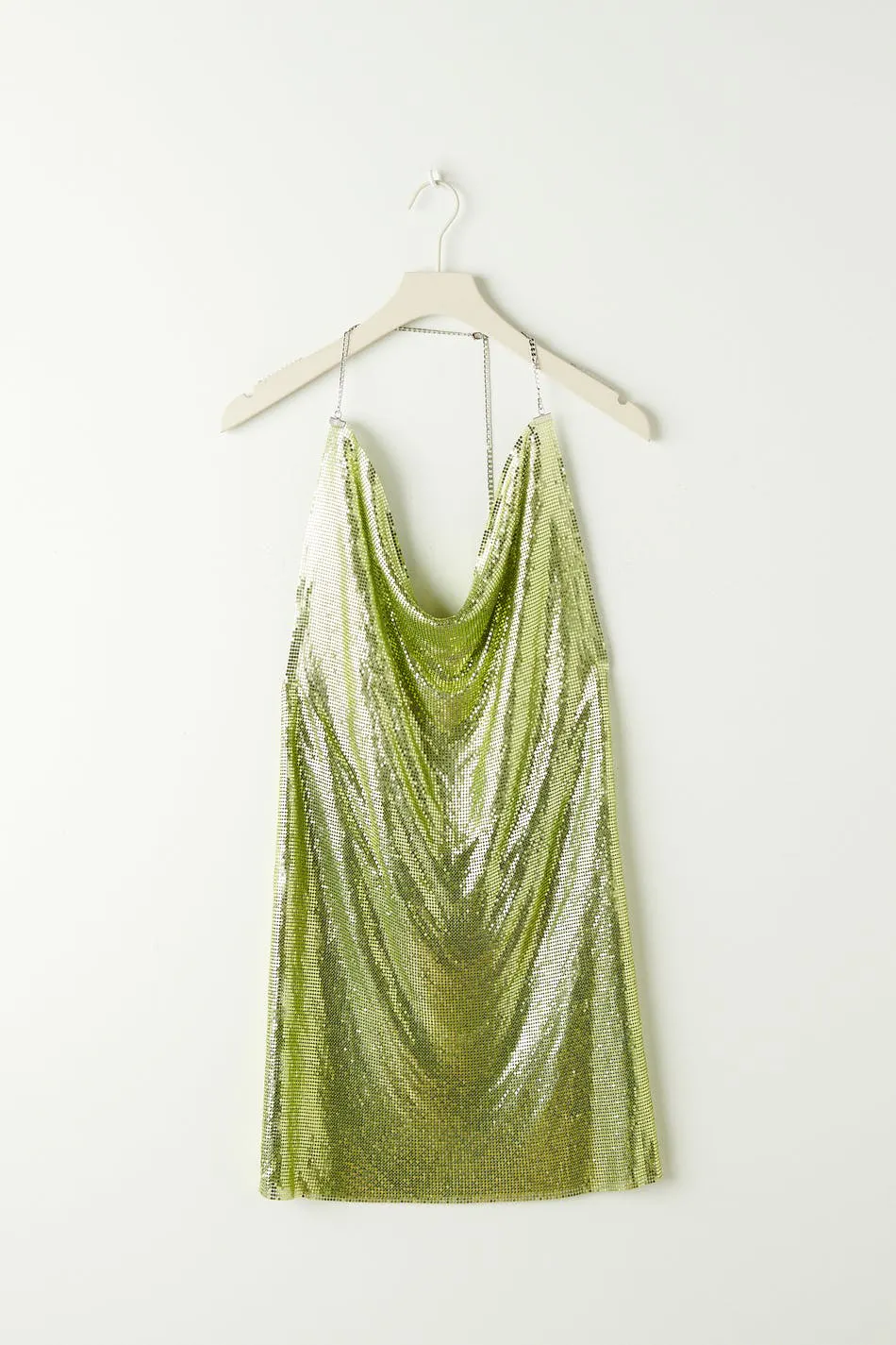 Metal dress - Green - Women - Gina Tricot
