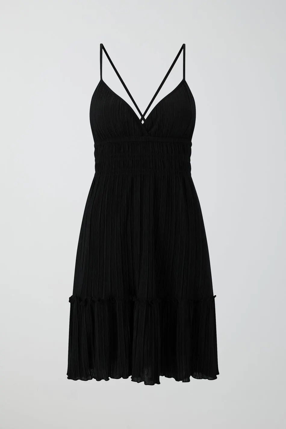 Pliss mini dress - Black - Women - Gina Tricot