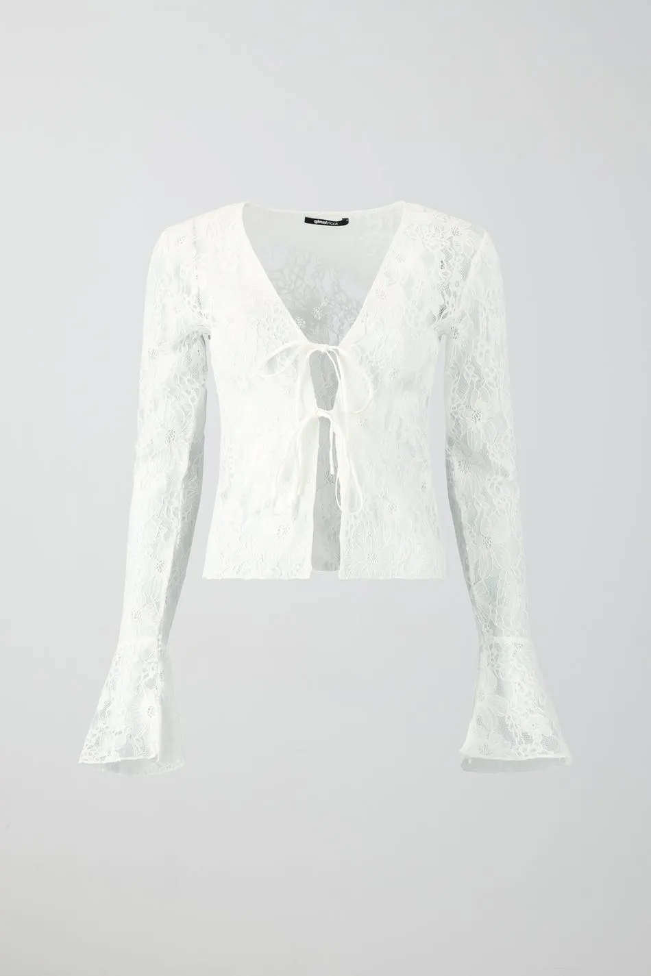 Tie Front Lace Top