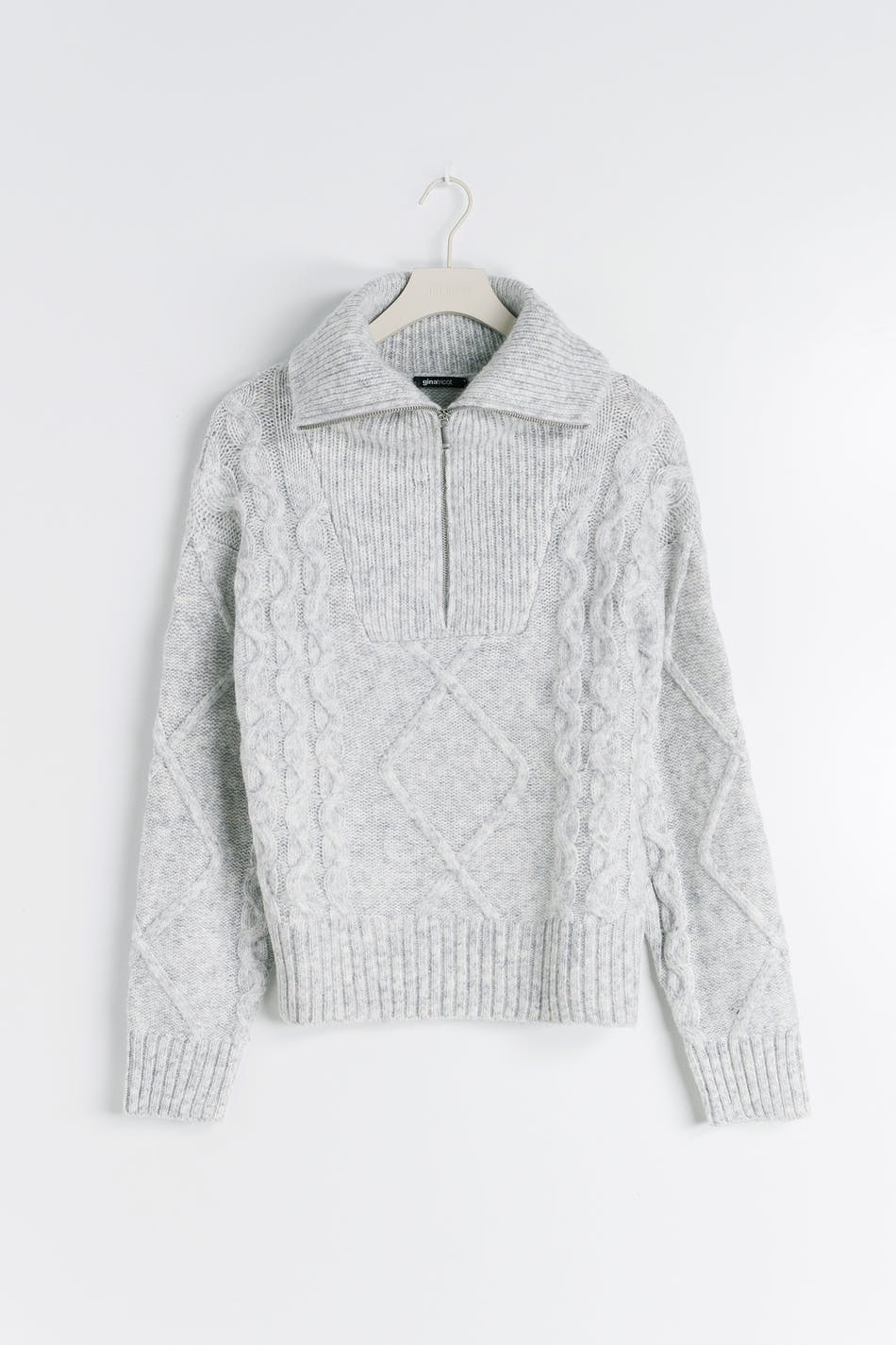 トップス S zip cutout knit tops graygeTheredthred CUT OUT KNIT TOP WITH METAL DETAIL - Light brown | ZARA United States