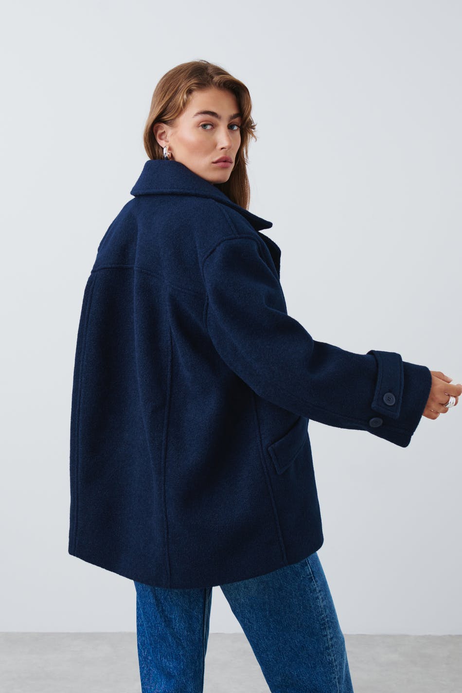 90s BLUE BLUE 極厚 Hand-knit Wool Peacoat Fjallraven Classic Knit Hat Dawn Blue | My Fox Bag