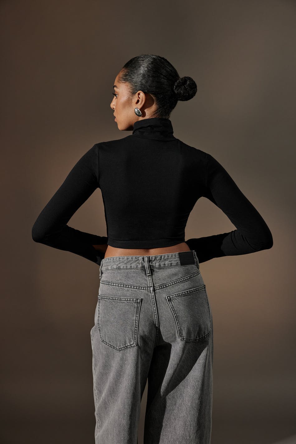 Cropped polo top Black Women Gina Tricot