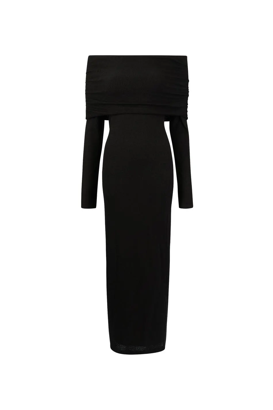 neck dress black NW Long Sleeve Maxi Dress