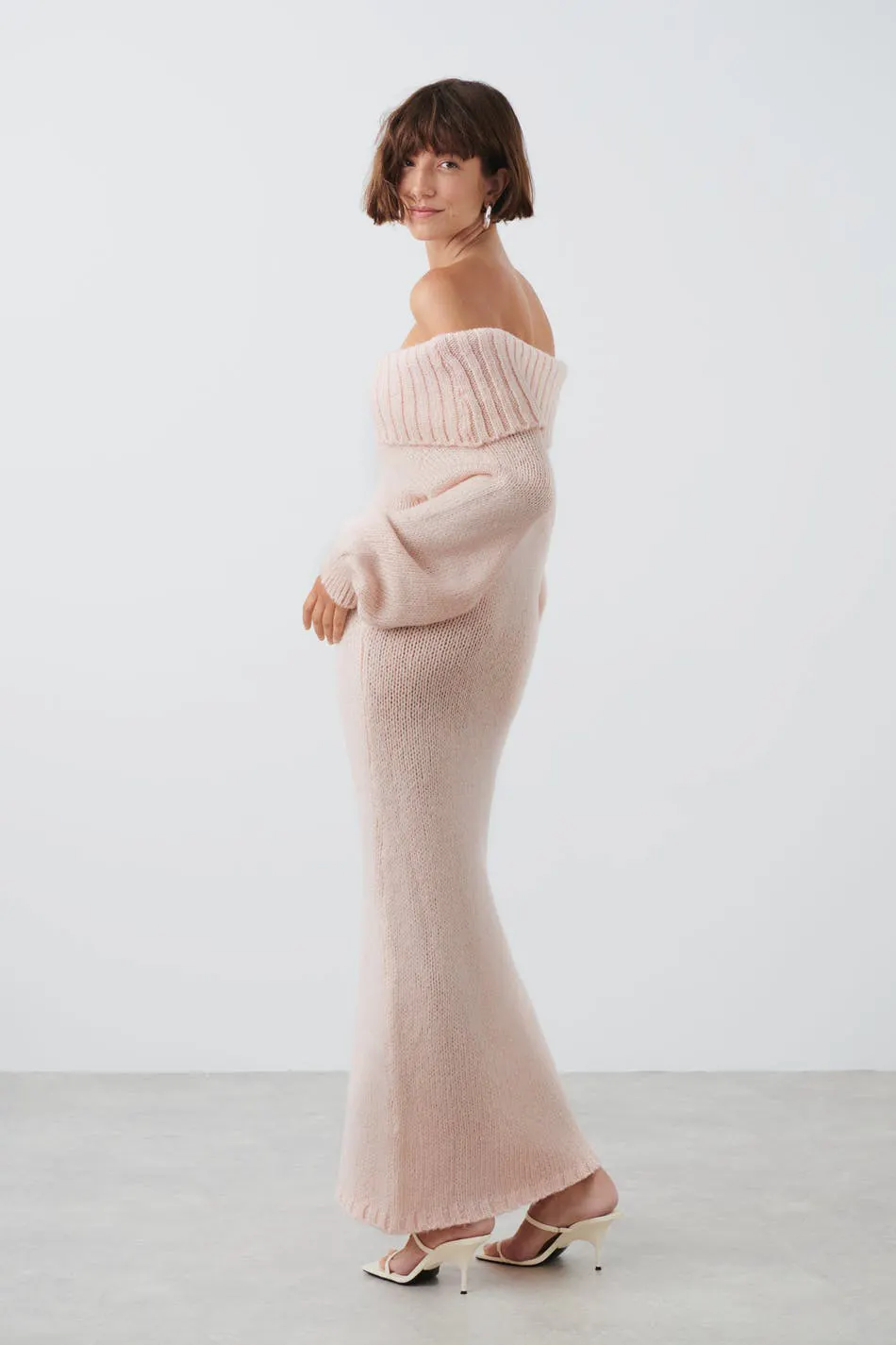 Off shoulder knit dress - Pink - Women - Gina Tricot Off shoulder knit dress - Pink - Women - Gina Tricot