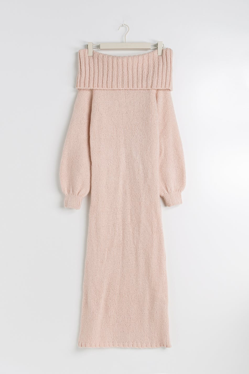 Off shoulder knit dress Pink Women Gina Tricot
