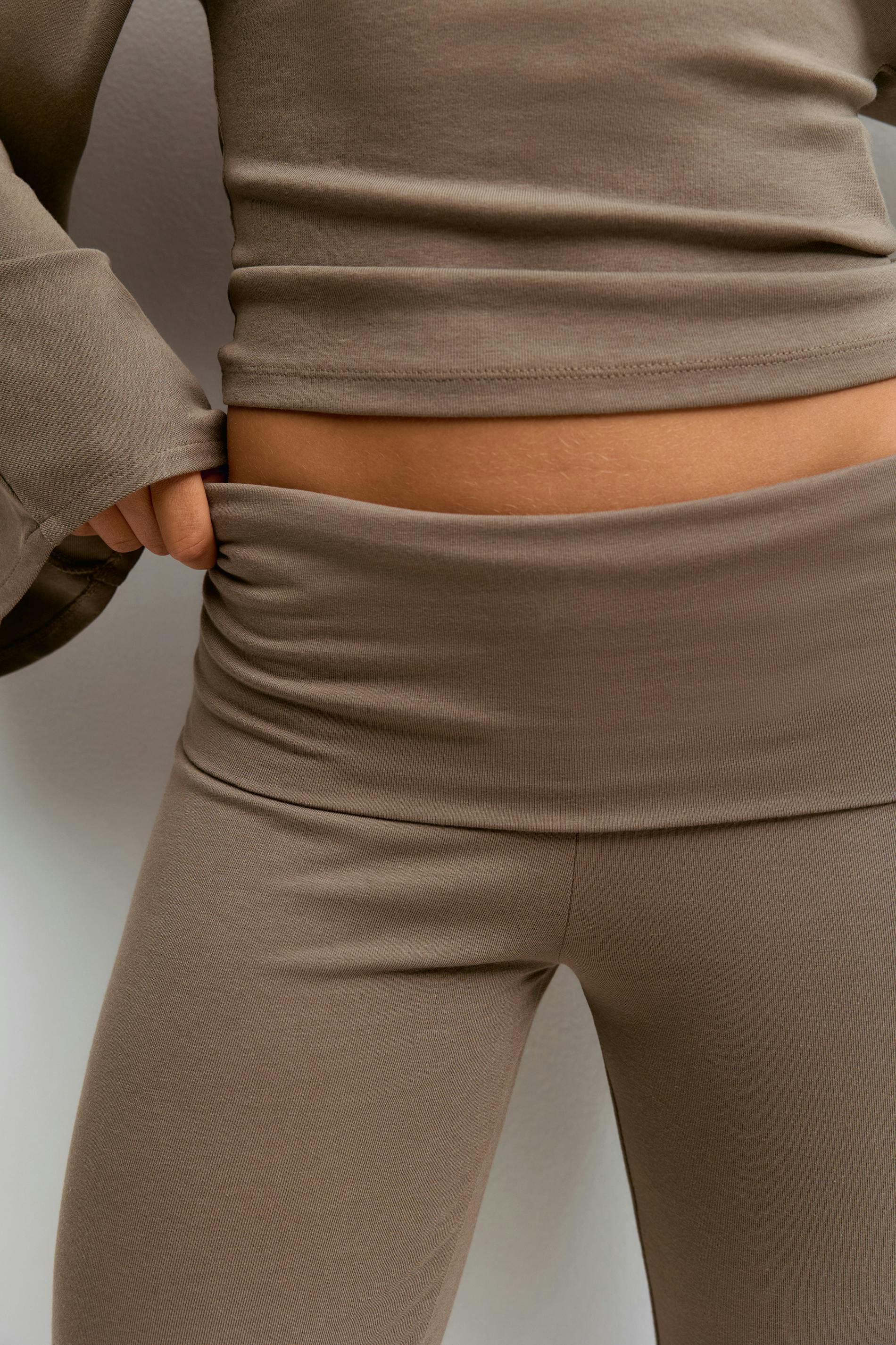 Soft touch folded trouser