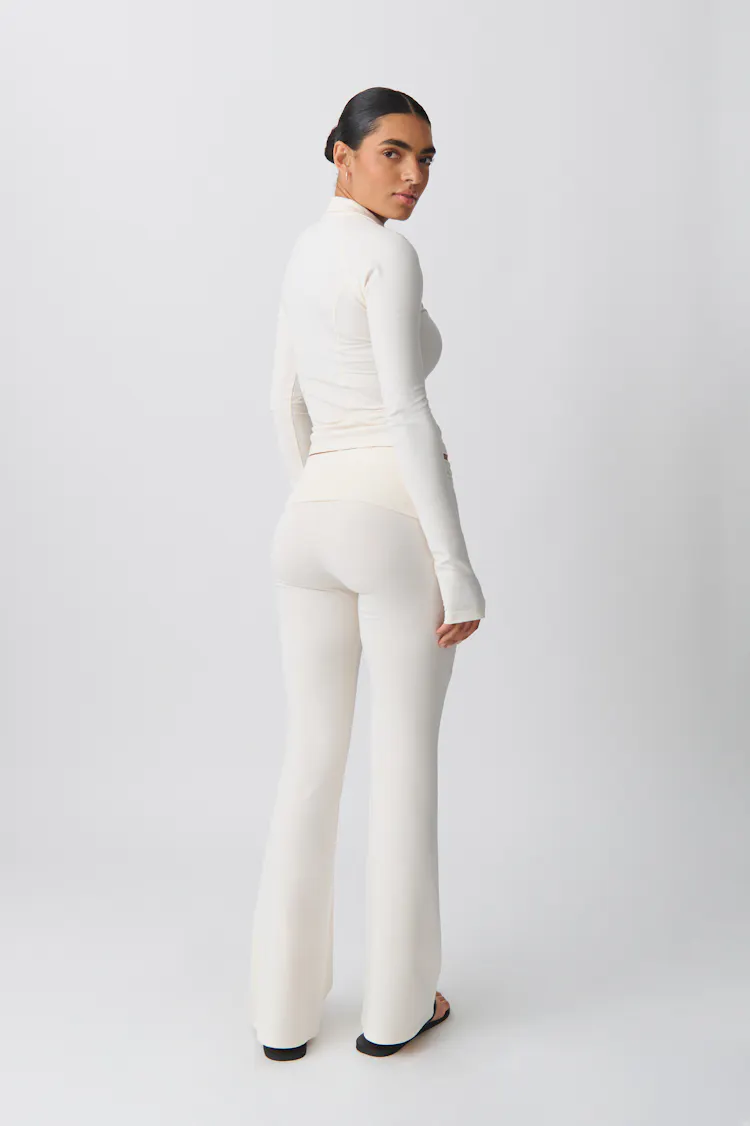 Ginatricot / Damen-Hose / Soft touch folded flare trousers
