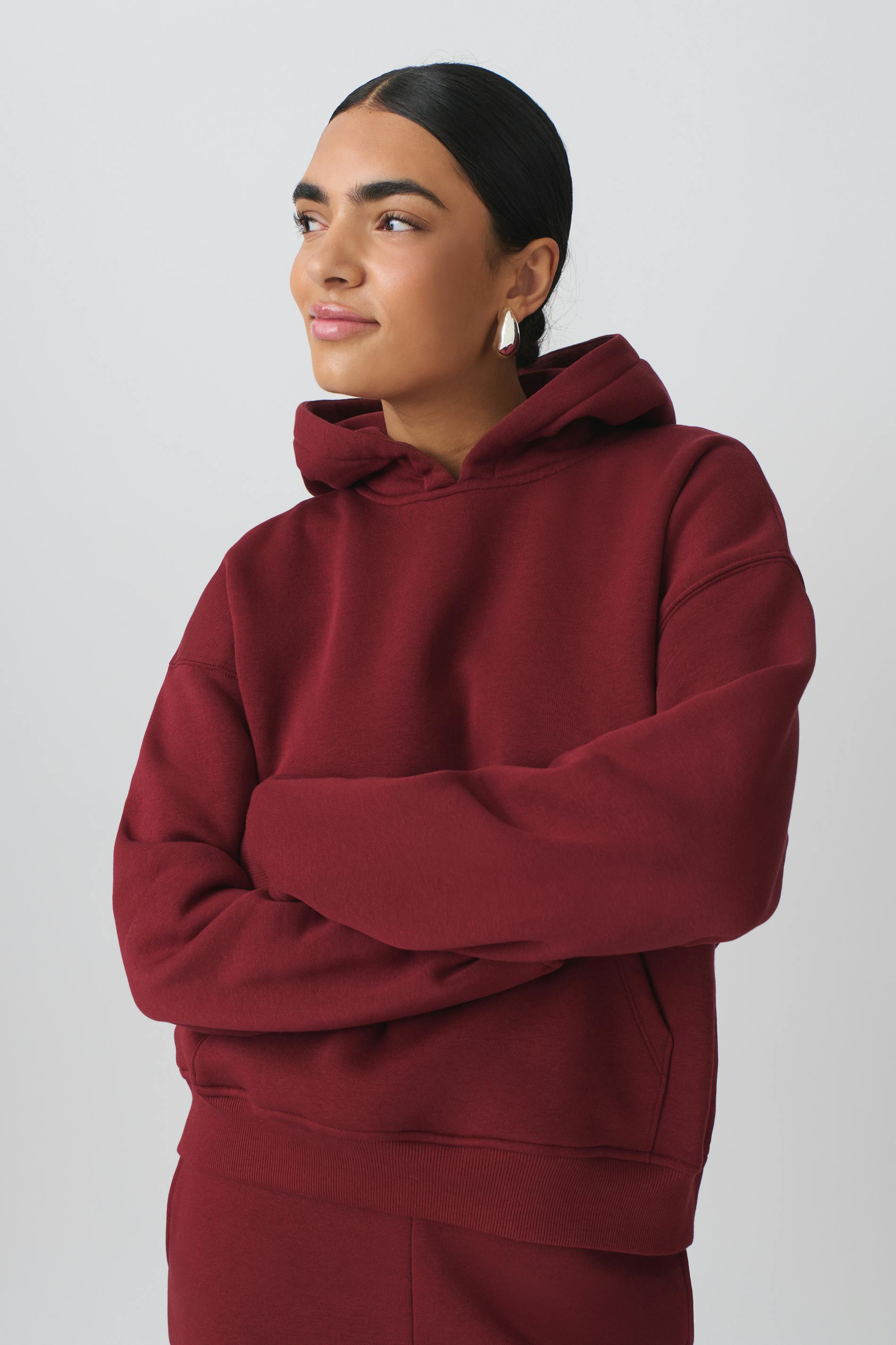 Basic original hoodie - Red - Women - Gina Tricot