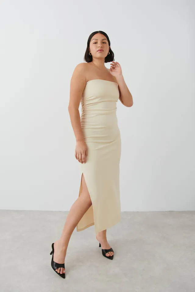 Venechia Print Tube Dress With Cardigan Set main image 1