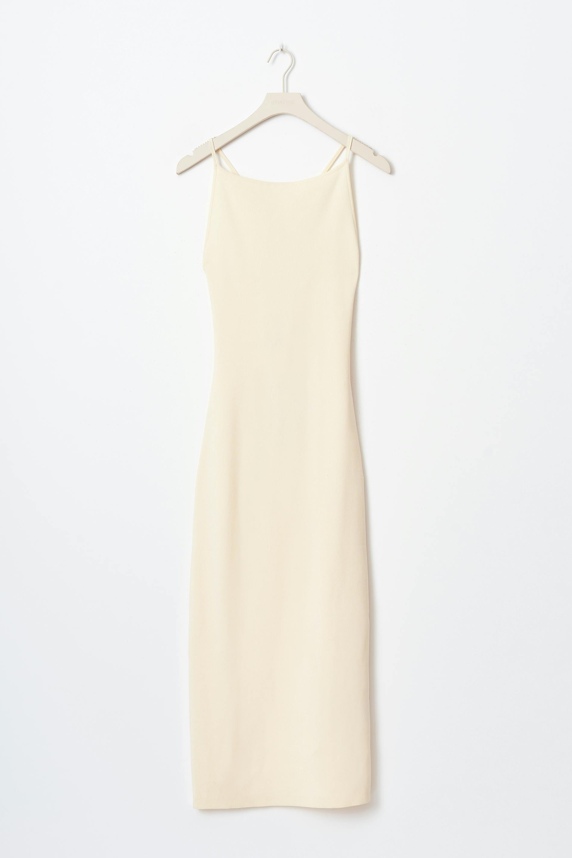 Knitted strap dress White Women Gina Tricot