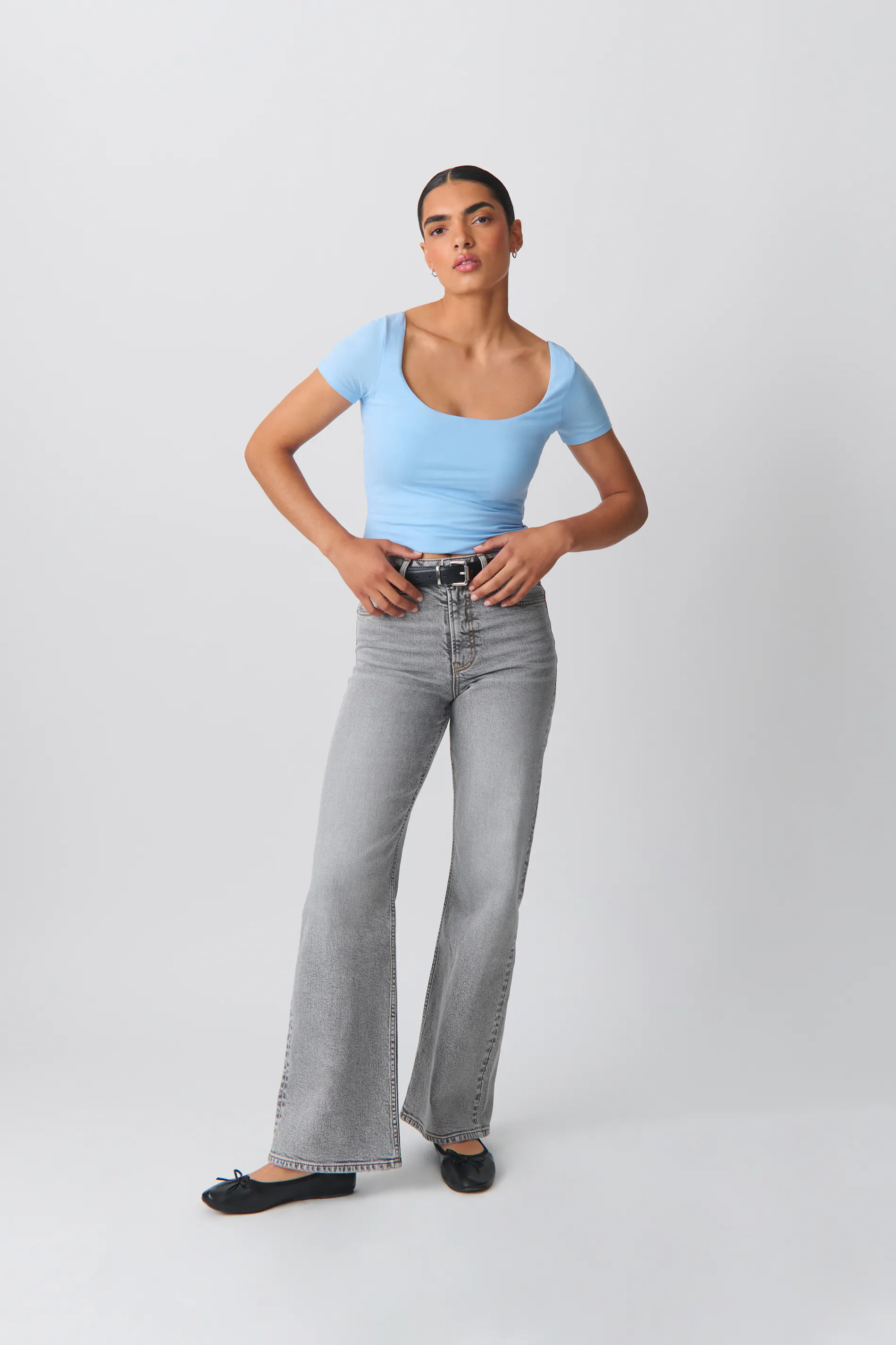 Ginatricot / Damen-Jeans / high and wide jeans