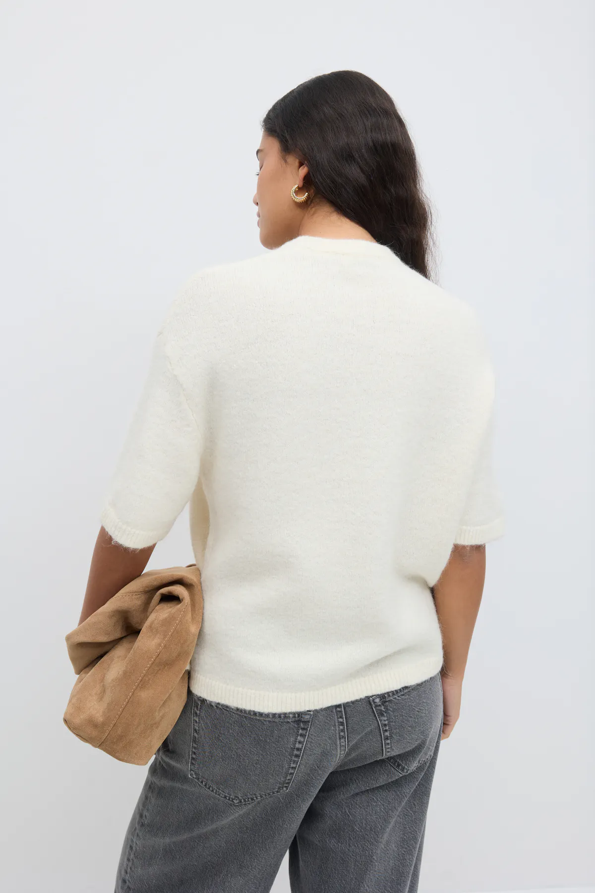 Knitted top - White - Women - Gina Tricot