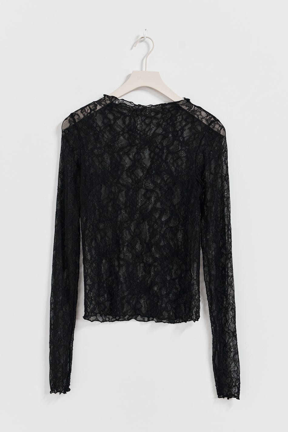 Gina Tricot Black Lace Boat Neck Top Short Sleeve Open Back Top