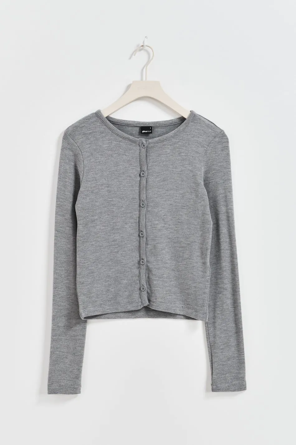 Tight cardigan - Grey - Women - Gina Tricot