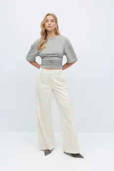 Wide Leg Suit Trousers
