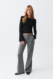 Relaxed bootcut trousers