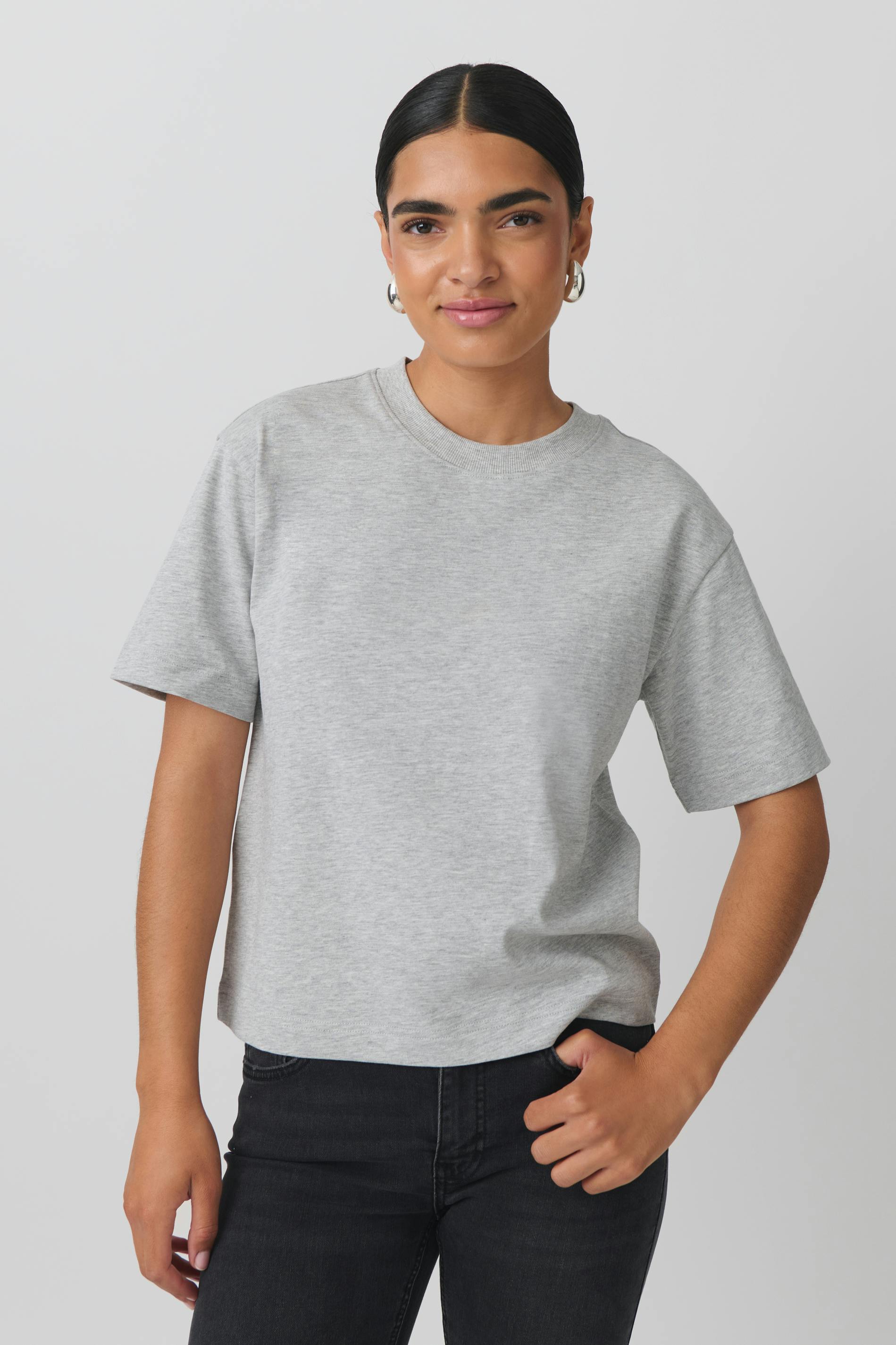 Plain grey tee sale