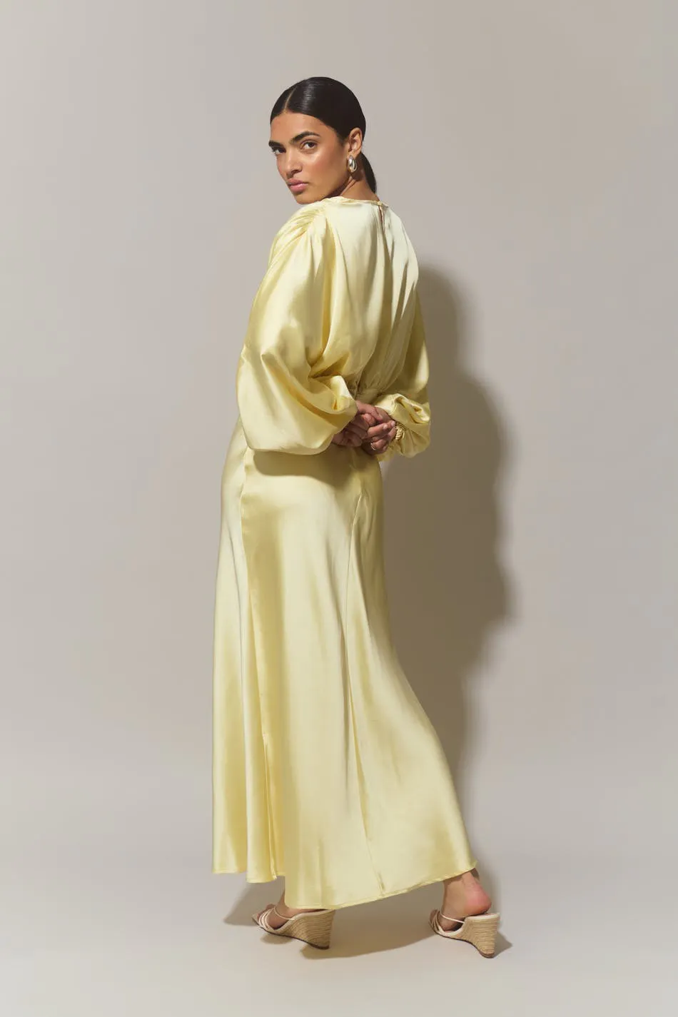 satin midaxi dress - Yellow - Women - Gina Tricot satin midaxi dress - Yellow - Women - Gina Tricot