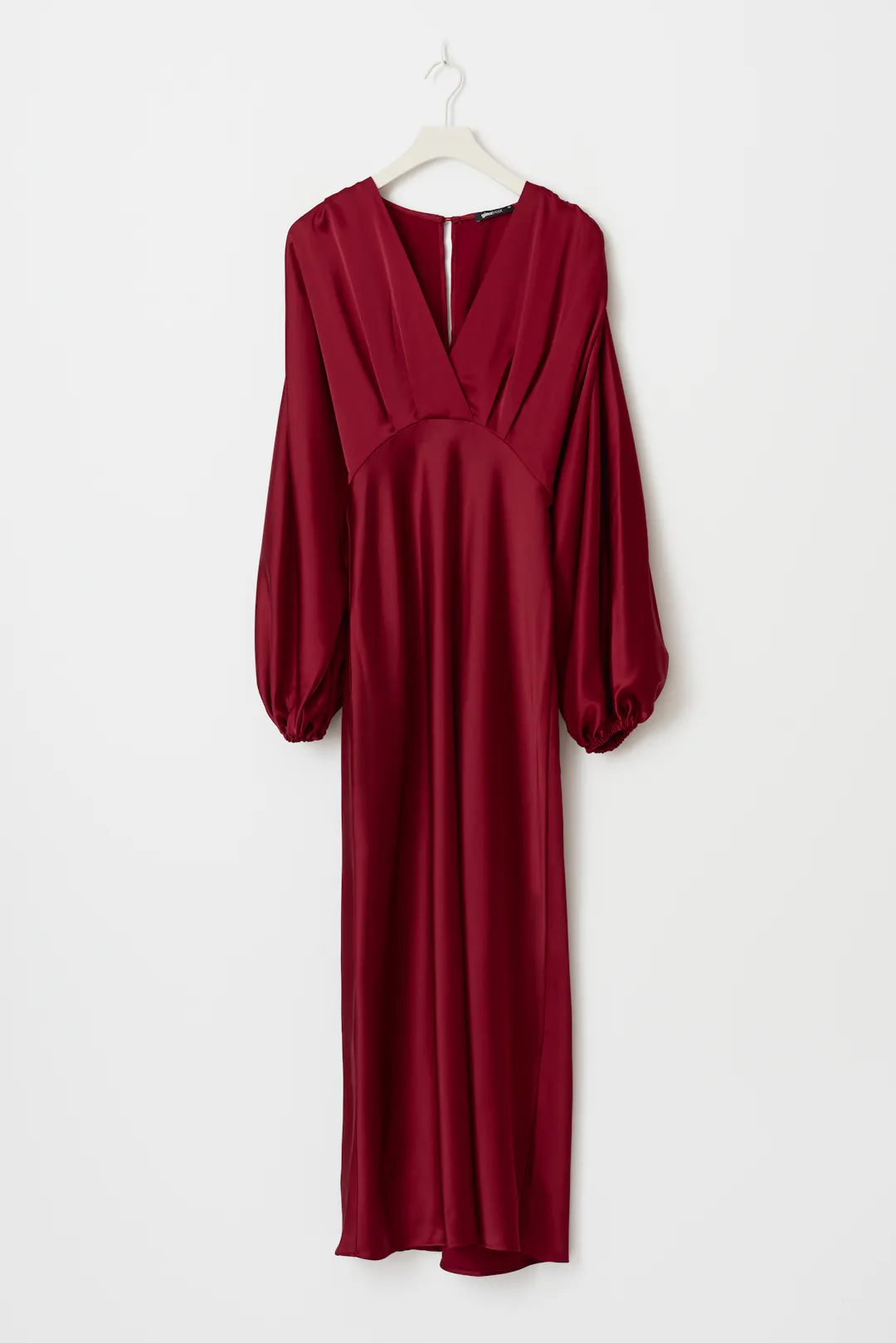 strapless open back dress The Cora Midaxi Dress in Red – Solace London main image 0