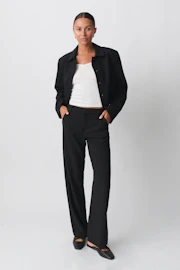 Straight regular trousers