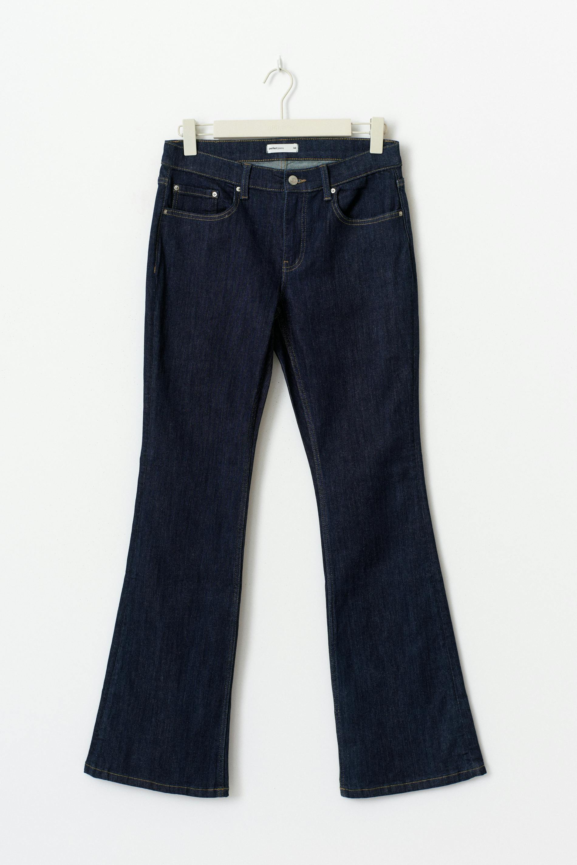 Gina Tricot - Low tall bootcut jeans - Low waist jeans - Blå - 38 - Dame