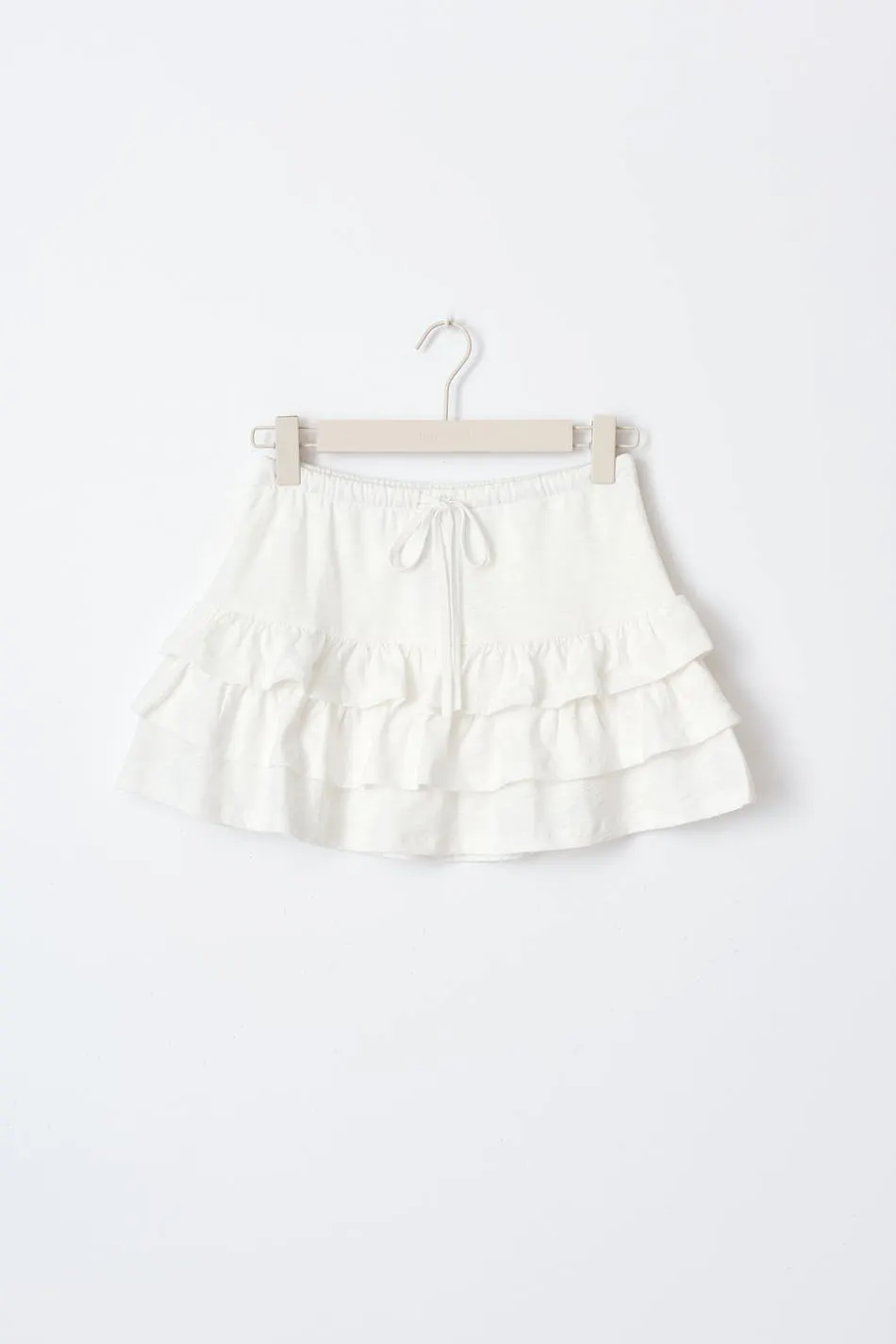 Mini frill skirt - White - Women - Gina Tricot