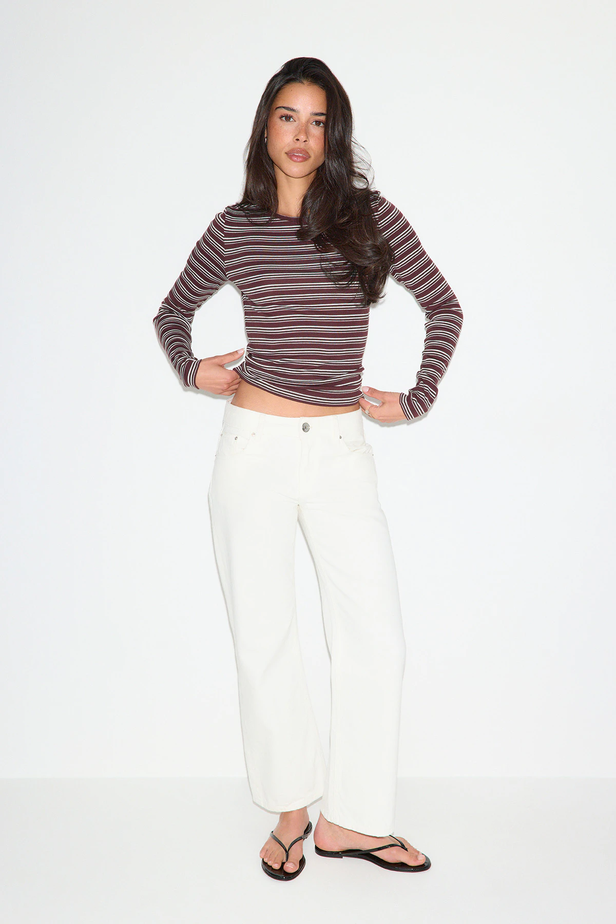 Gina Tricot Tight fit long sleeve top t-shirts dam – bild 2