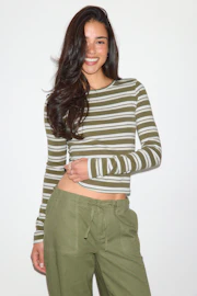Tight fit long sleeve top