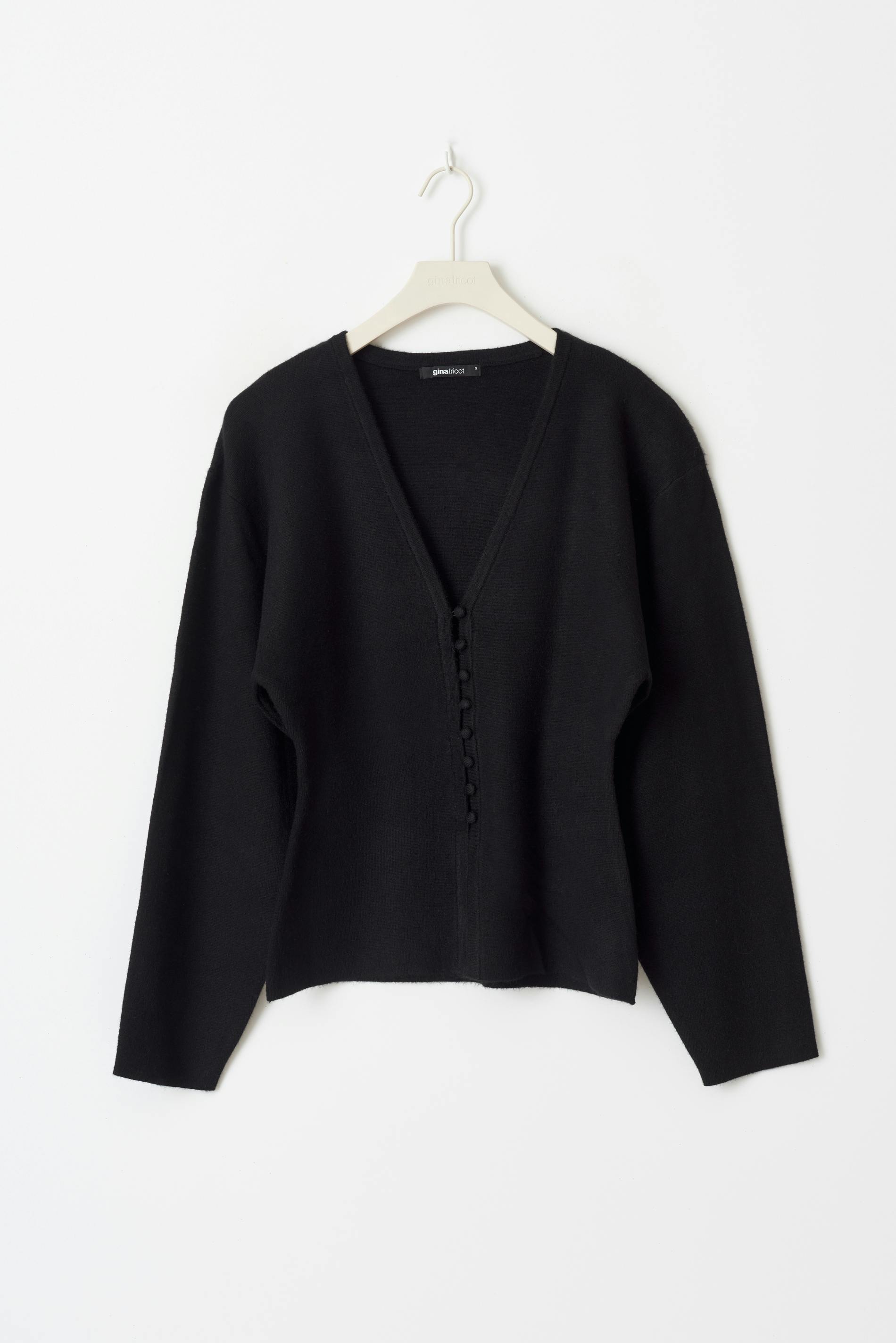 Shaped knitted cardigan - Black - Women - Gina Tricot