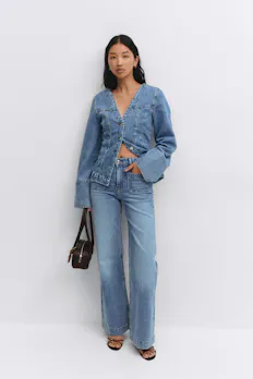 Front Pocket Flare Jeans