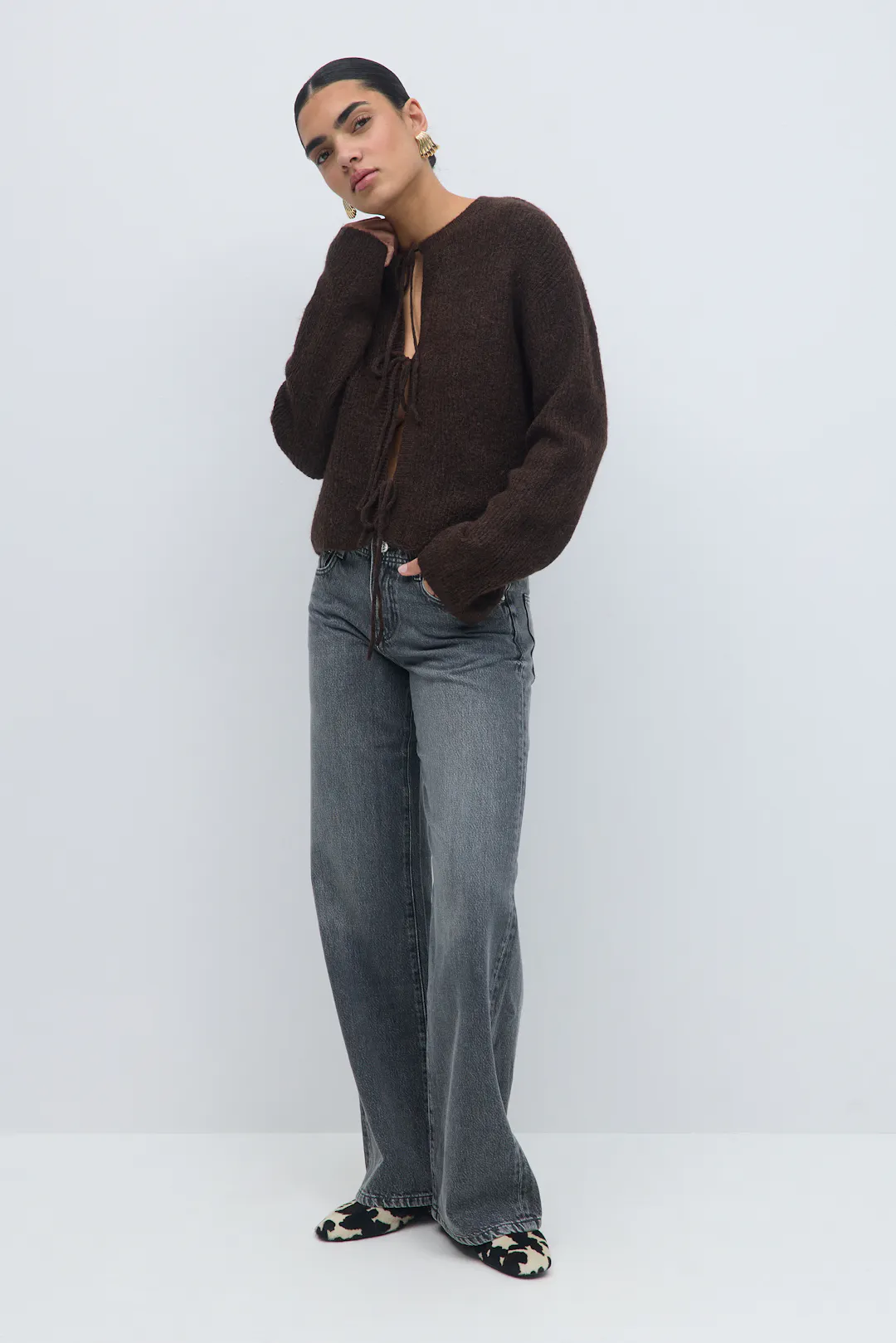 AW94 Tricot Tied Collar Cardigan main image 0