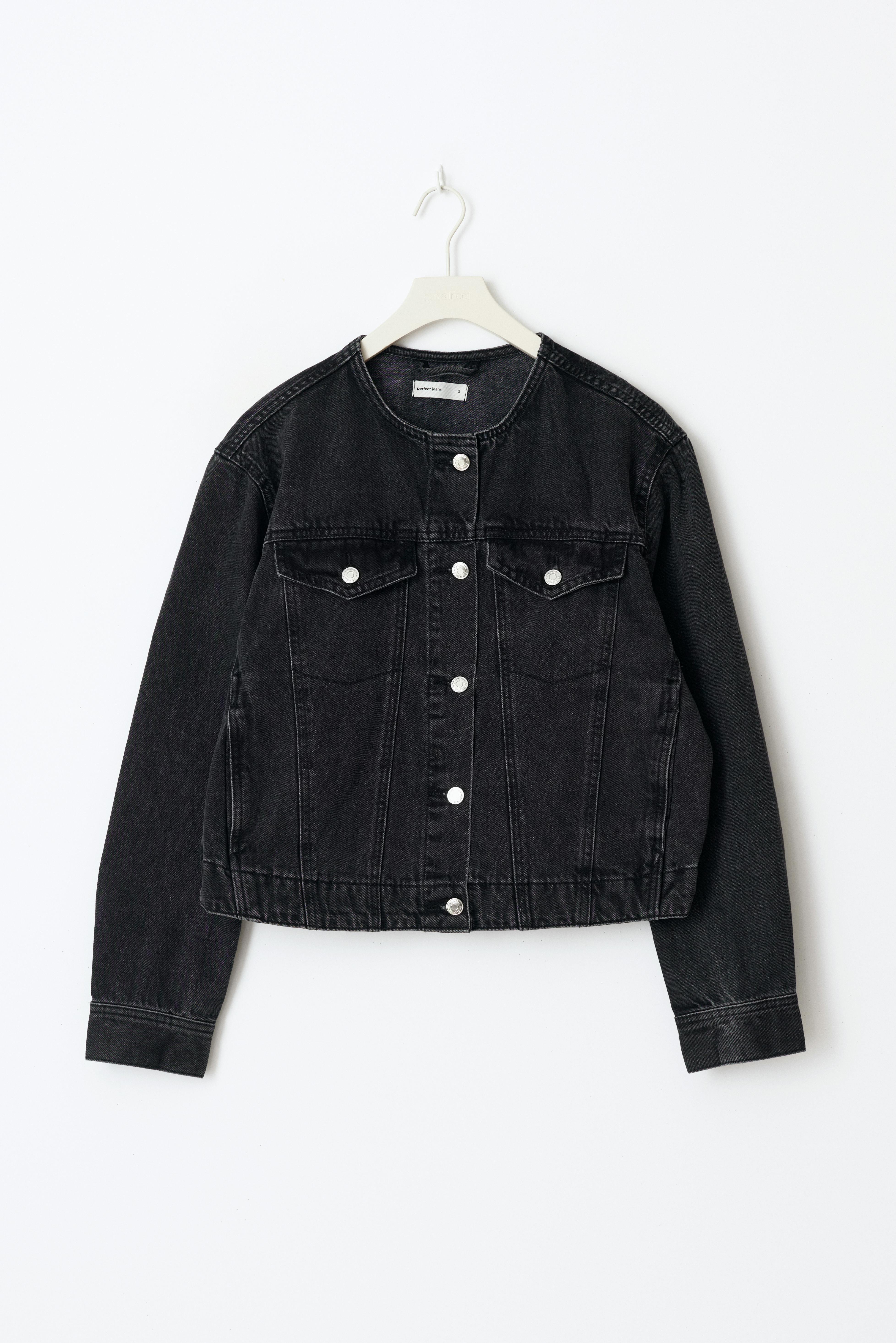 digne ディニュ　Collarless Jacket Coat  Black digne ディニュ Collarless Jacket Coat Black（digne