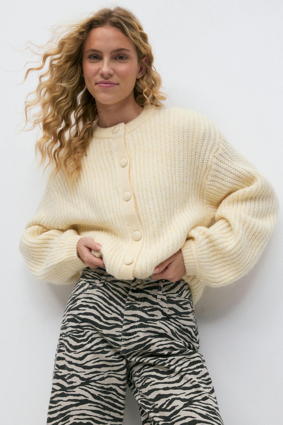 Chunky knitted cardigan