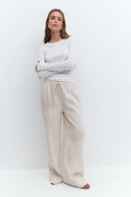 Wide Linen Trousers