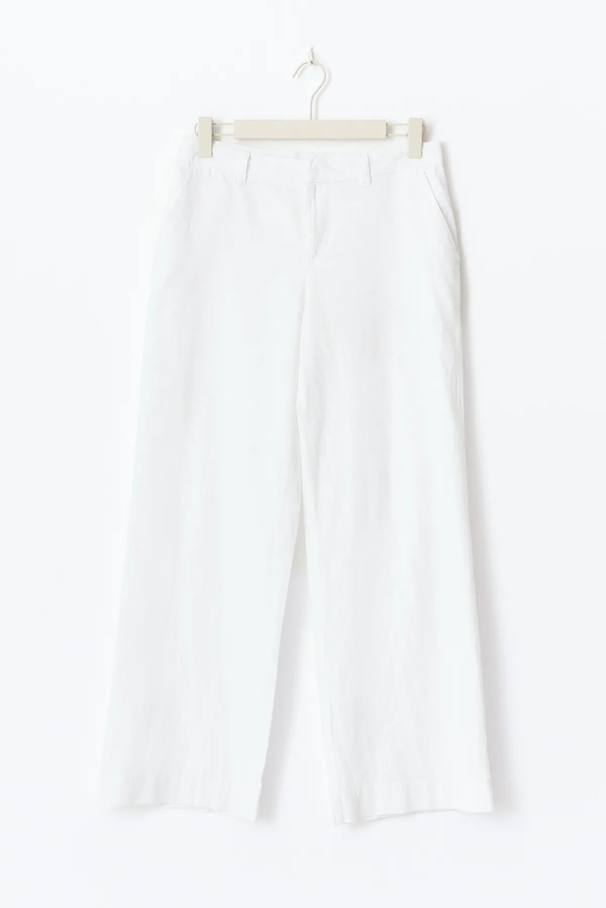 Wide linen blend trousers — byxor med fickor från Gina Tricot