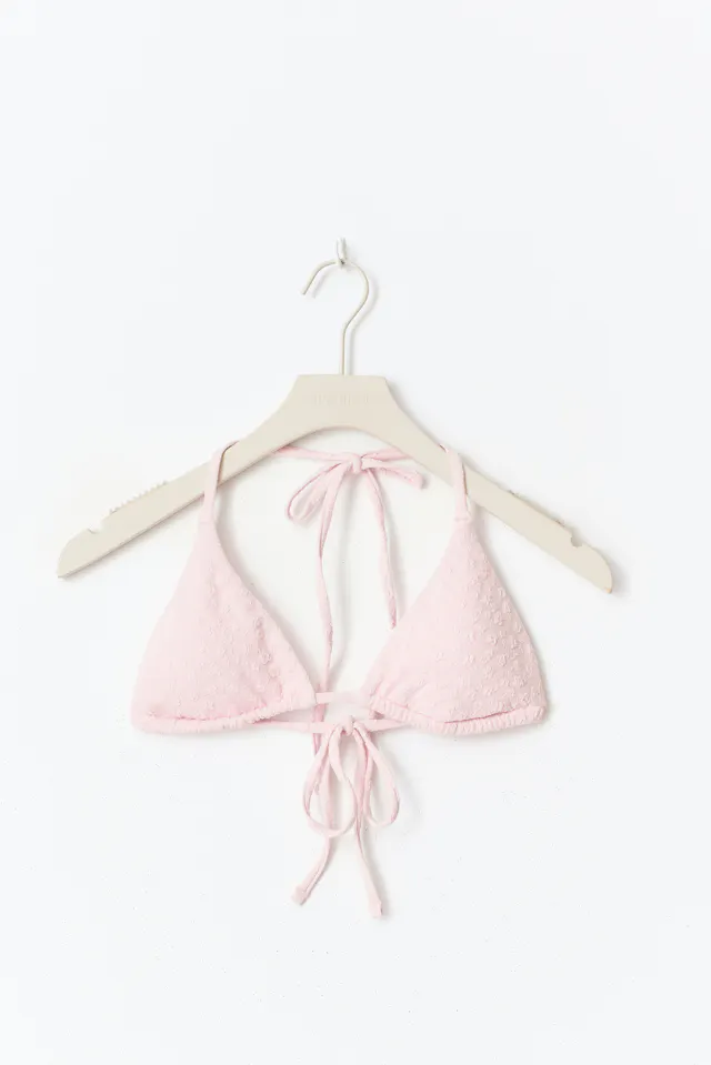 Shirred Triangle Bikini Top - Gelato Bloom main image 1