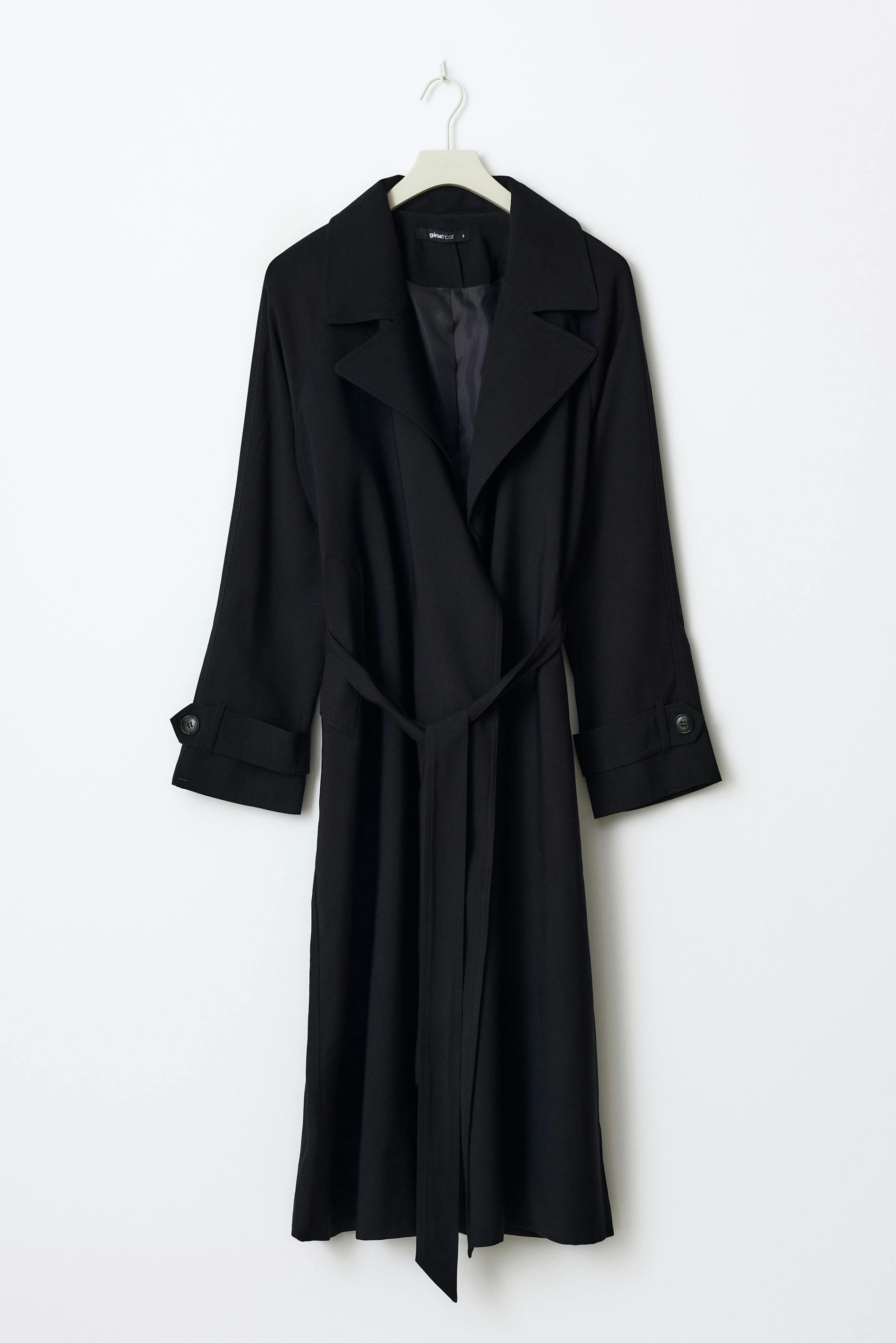 Long trench coat Sort Dame Gina Tricot