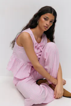 Peplum Tie Top