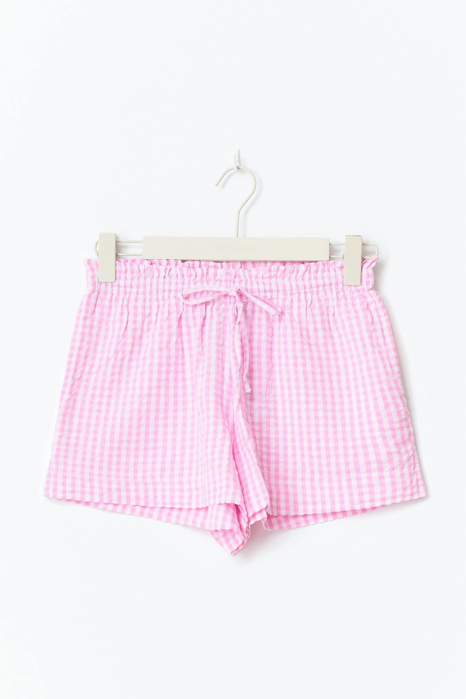 ショートパンツ RONRON RIBBON STRING SHORTS GINGHAM PINK RR24BPT3271PK RIBBON STRING SHORTS GINGHAM BLUE - RONRON 론론