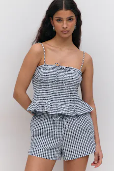 Seersucker Gingham Shorts
