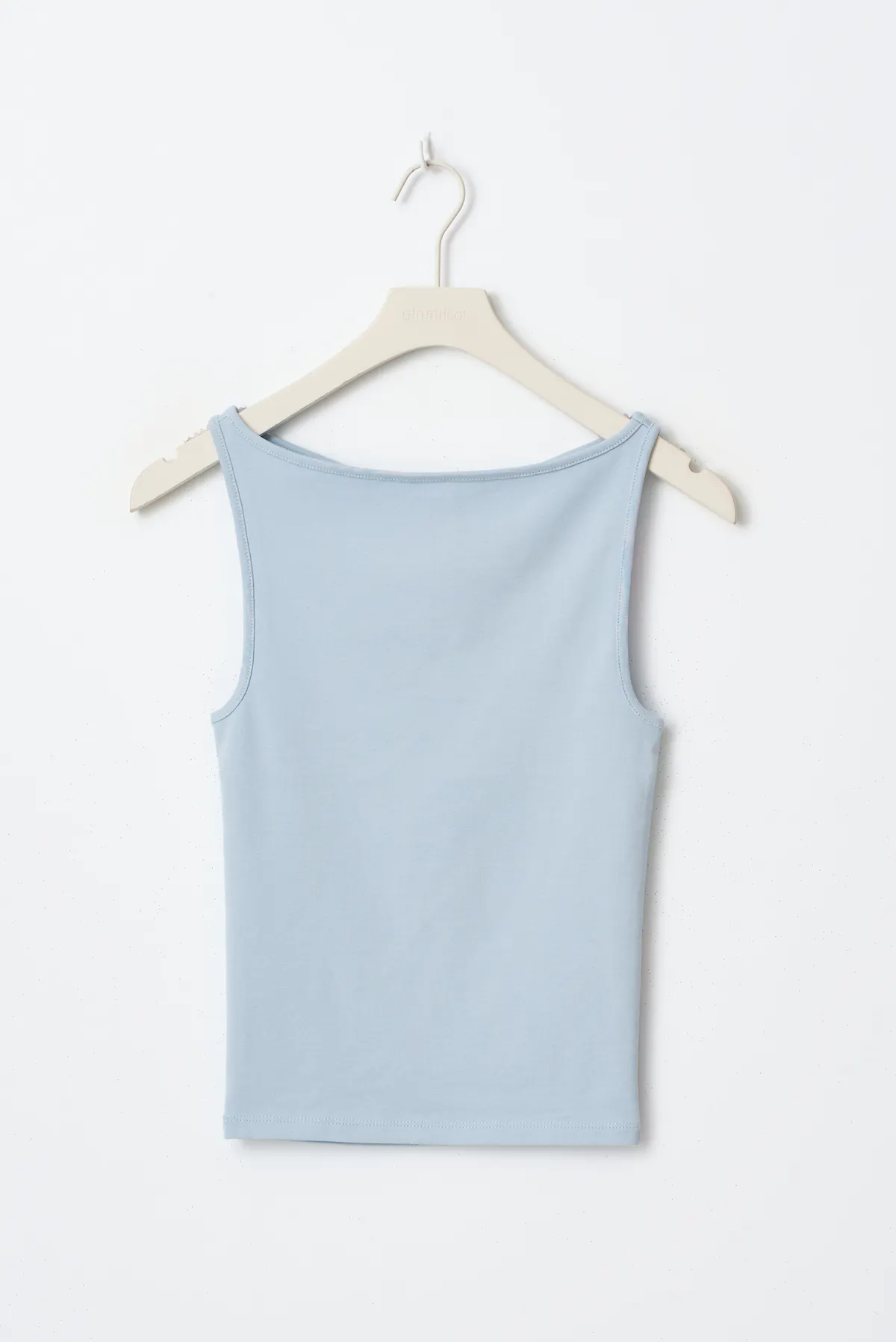 Boatneck tanktop - Blue - Women - Gina Tricot