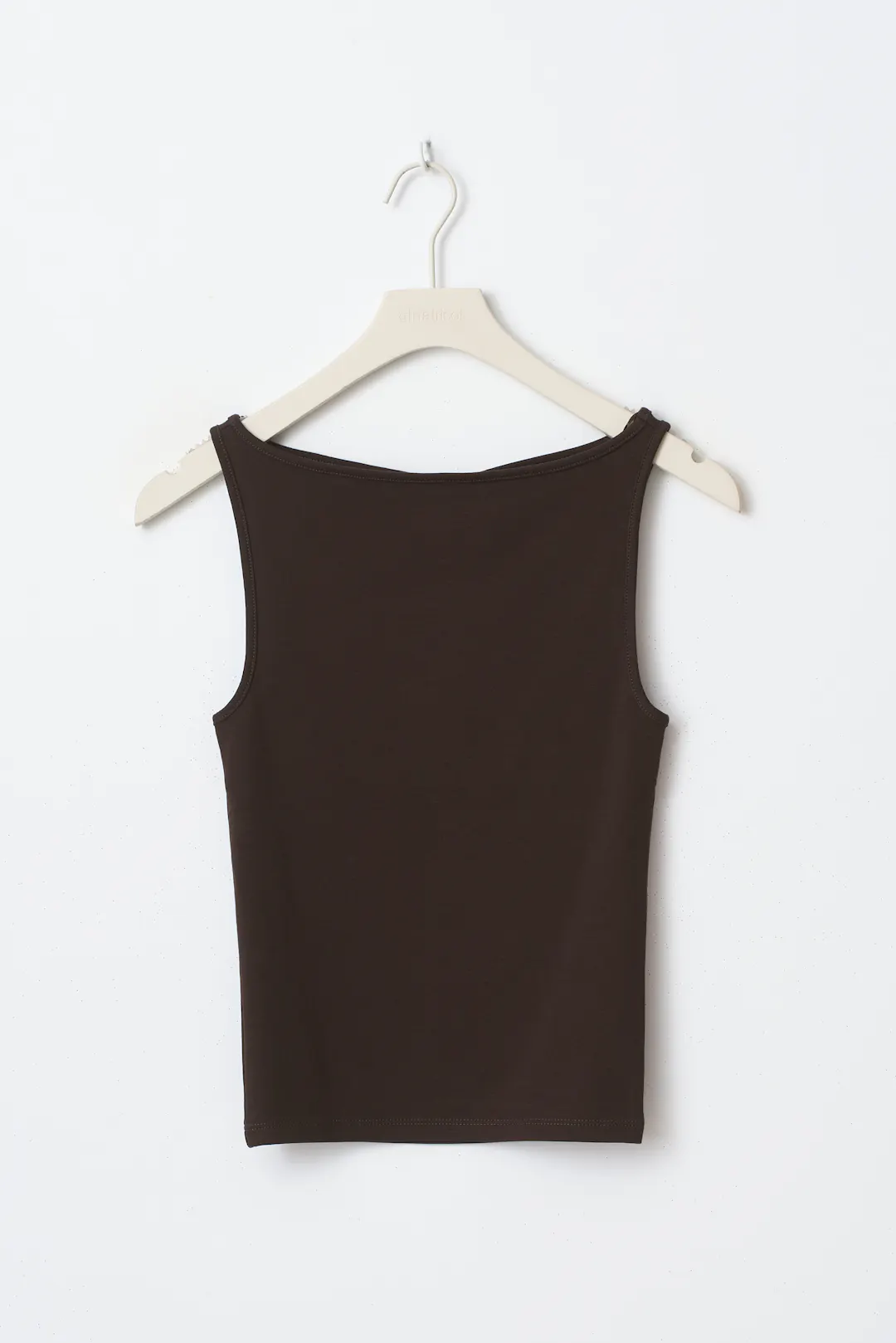 Boatneck tanktop - Brown - Women - Gina Tricot