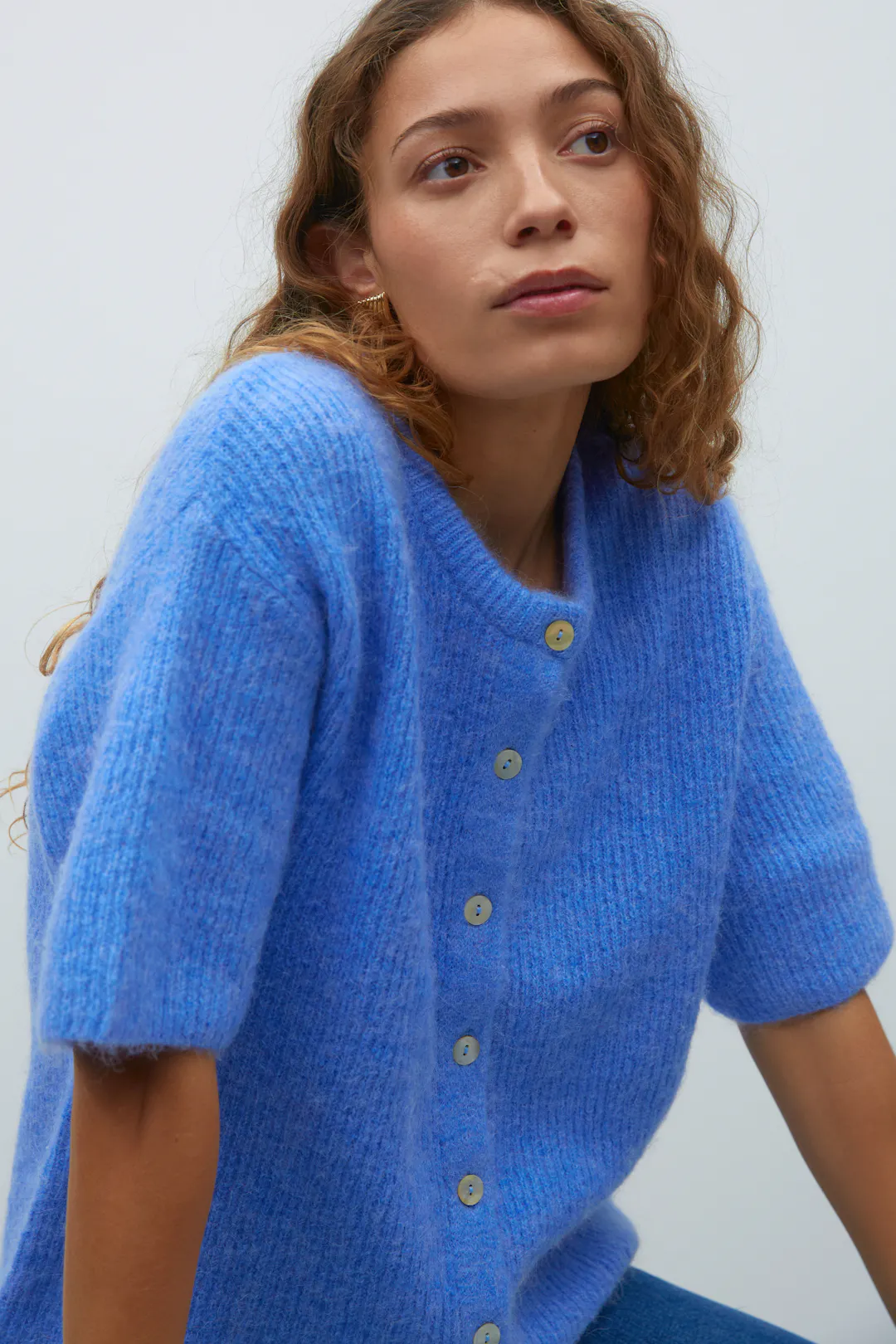 Embroidered Short Sleeve Knitted Cardigans main image 1