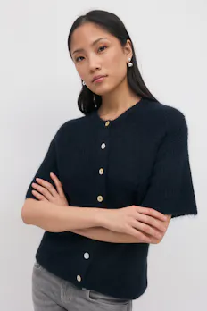 Short Sleeve Knitted Cardigan