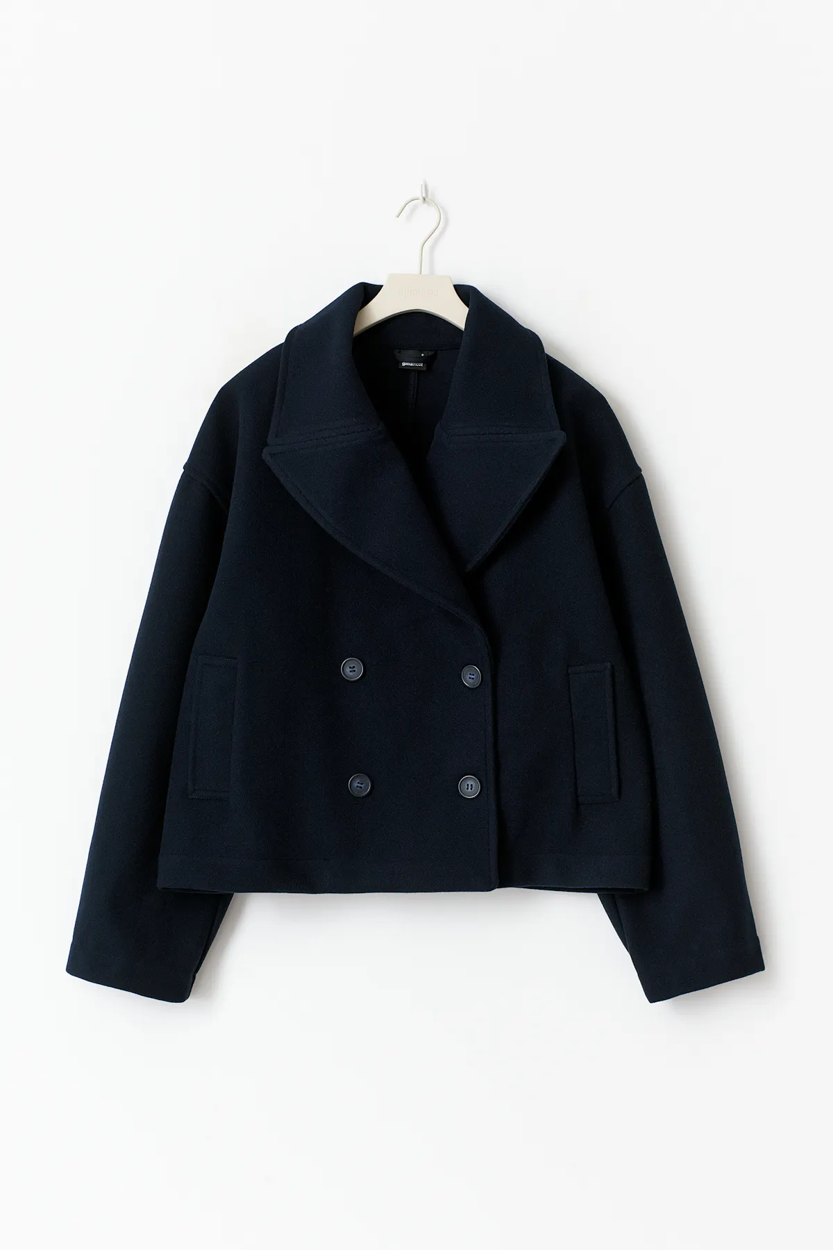 Peacoat felt jacket - Blue - Women - Gina Tricot