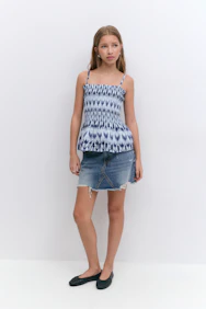 Y Denim Skirt